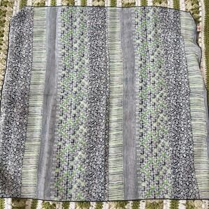 Carol Laurie Vintage Neck/Head‎ Scarf Blue Green Flower Plaid 22" Granny Core
